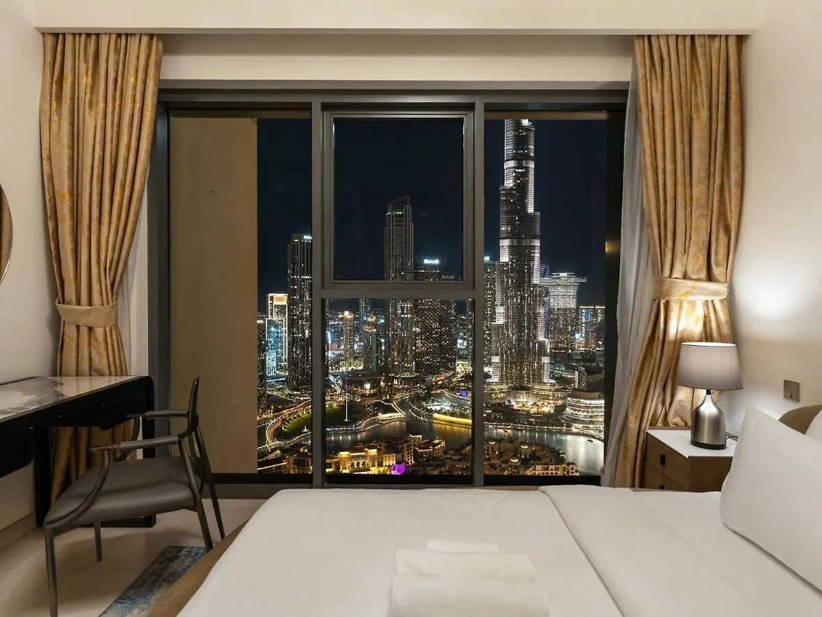 Apartmán Luxury 3 Bedroom Full Burj Khalifa And Fountain View Dubaj